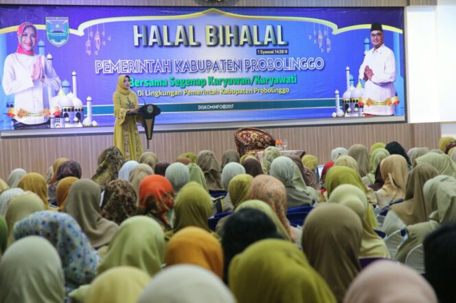 
Bupati dan Wabup Probilinggo Gelar Halal Bi Halal  dengan Ribuan Aparatur Sipil Negara