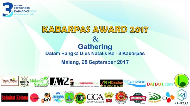 
Hari Ini Digelar Kabarpas Award 2017, Sejumlah Orang Akan Diberi Penghargaan