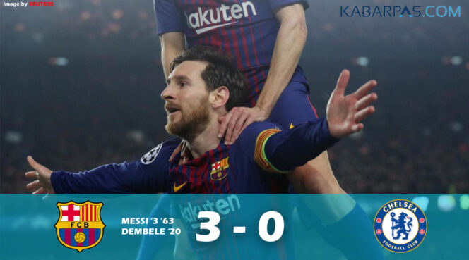
Berkat Gol Indah Lionel Messi, Barcelona Melaju ke 8 Besar Liga Champions