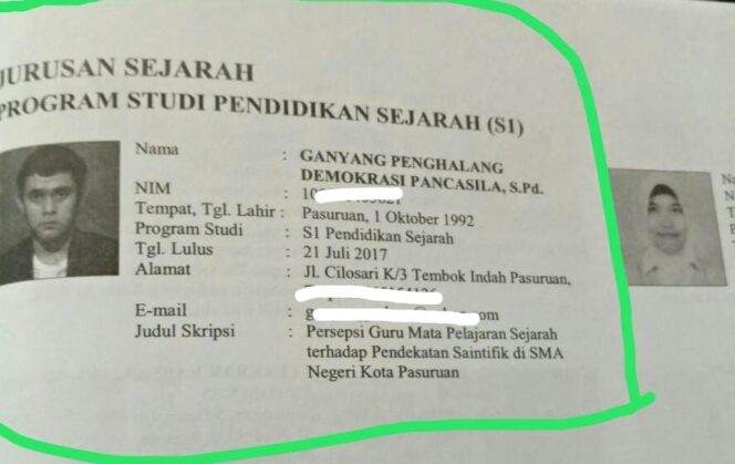 
Bernama Ganyang Penghalang Demokrasi Pancasila, Pria Kelahiran Pasuruan Ini Mendadak Viral
