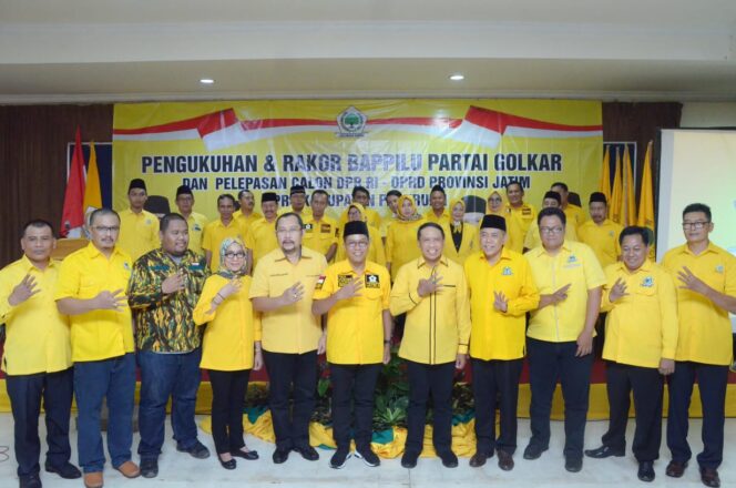 
Songsong Pemilu, Partai Golkar Kabupaten Pasuruan Gelar Pengukuhan dan Rakor Bappilu 
