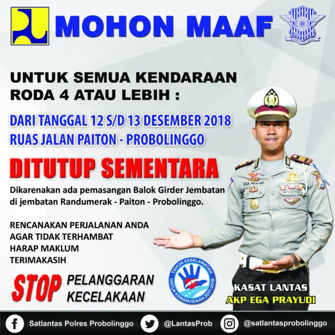 
Ada Pemasangan Girder, Jalur Randumerak Paiton Akan Ditutup Sementara