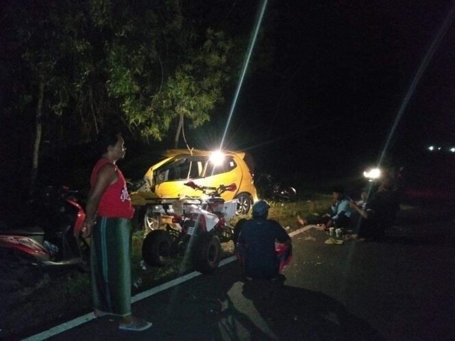 
Habis Rekreasi dari Pantai, Satu Keluarga Alami Laka Tunggal