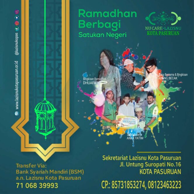 
Lazisnu Kota Pasuruan Kembali Luncurkan Tiga Program Unggulan Selama Ramadan