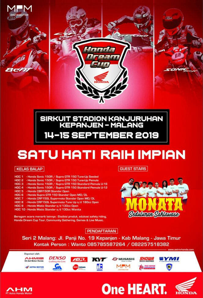 
Honda Dream Cup (HDC) Malang Bakal Berlangsung Seru, Catat Ini Jadwalnya