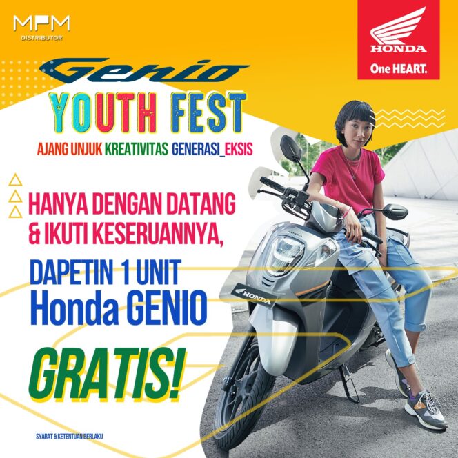 
Datang ke Genio Youth Fest, Dapatkan Doorprize 1 Unit Genio
