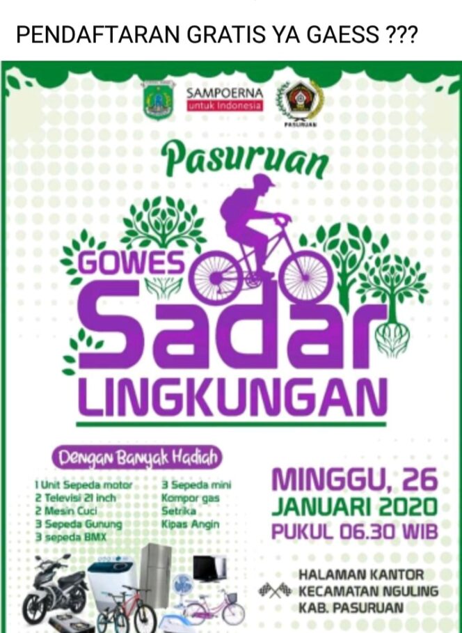 
Yuk, Ikutan Pasuruan Gowes Sadar Lingkungan