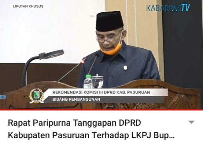 
Live: Rapat Paripurna Tanggapan DPRD Kabupaten Pasuruan Terhadap LKPJ Bupati Tahun 2019