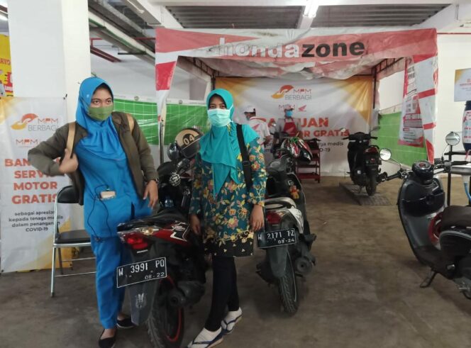 
AHASS Yusar Motor Berikan Layanan Gratis Bagi Petugas Medis Covid-19