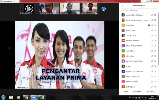 
MPM Honda Alihkan Training Jaringan Lewat Online