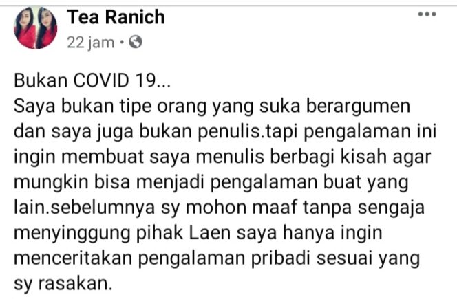 
Mengaku Dipaksa Akui Ibunya Covid-19, Wanita di Pasuruan Curhat di Facebook