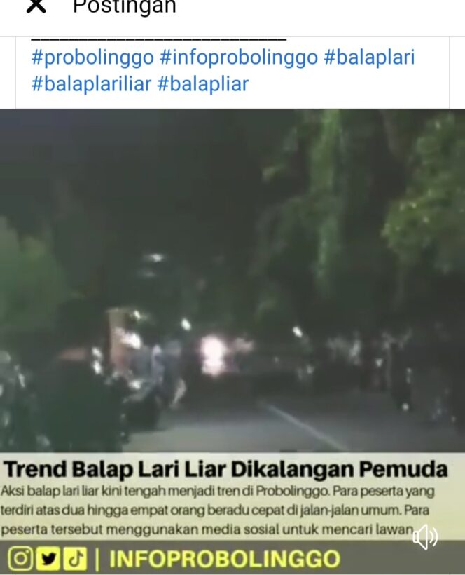 
Miris! Balap Lari Liar di Jalan Raya Beredar Luas di Medsos