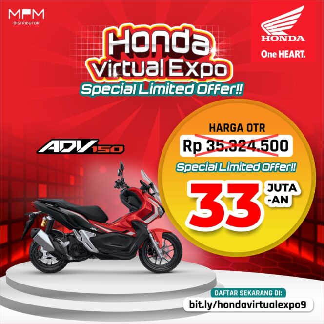 
MPM Honda Jatim Berikan Diskon hingga Jutaan Rupiah di Honda Virtual Expo 