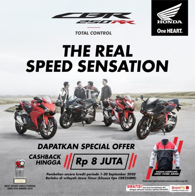 
Dapatkan Promo Cashback hingga Jutaan Rupiah untuk Para Pecinta Motor Supersport Honda