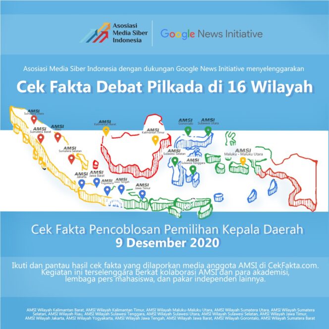 
Tangkal Hoax, AMSI Gelar Cek Fakta Pilkada 2020 di 16 Wilayah