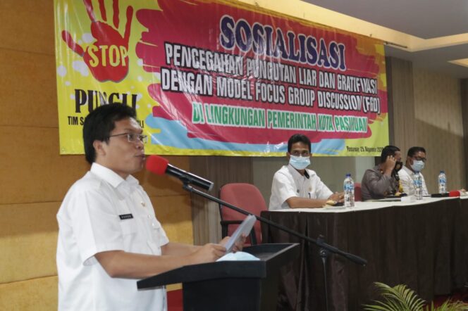 
Pemkot Pasuruan Gelar Sosialisasi Pencegahan Pungutan Liar dan Gratifikasi Lewat FGD