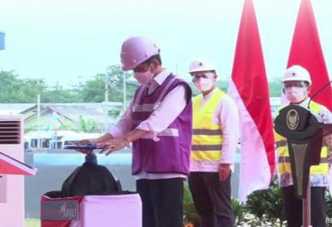 
Presiden Jokowi Resmikan Sistem Penyediaan Air Minum Umbulan