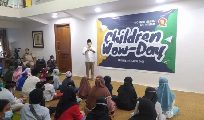 
Partai Gerindra Berikan Pendampingan untuk Anak Yatim Piatu Korban Covid-19