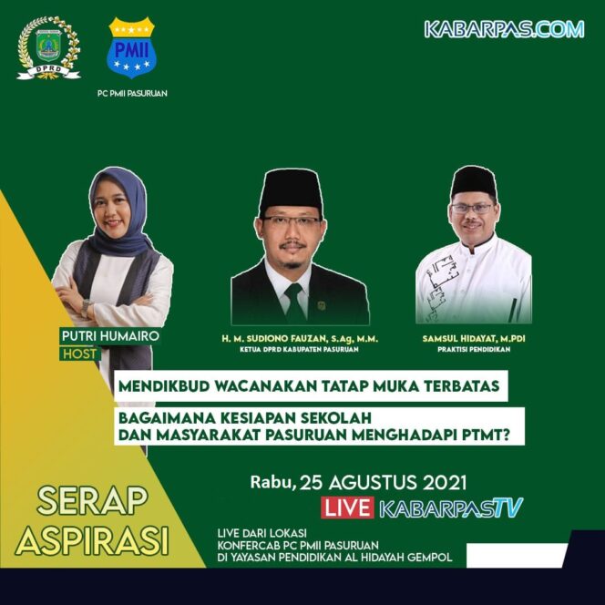 
Live Talk Show: “Kesiapan Sekolah dan Masyarakat Pasuruan Menghadapi Pembelajaran Tatap Muka Terbatas”