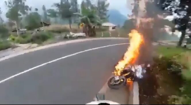 
Moge Terbakar di Jalur Bromo Probolinggo Viral