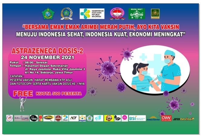 
Puluhan Emak-emak di Sidoarjo Akan Gelar Vaksinasi Dosis Kedua