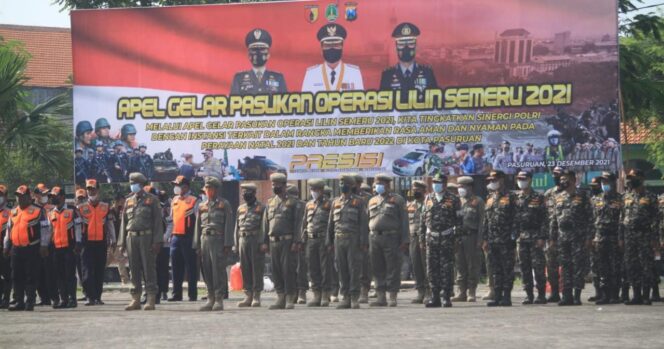 
450 Personil Gabungan Siap Amankan Nataru di Kota Pasuruan