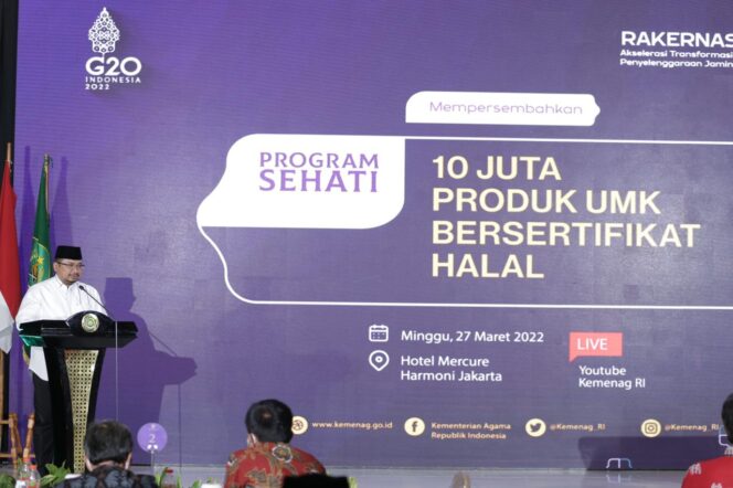 
Menag Launching Program 10 Juta Produk Bersertifikat Halal