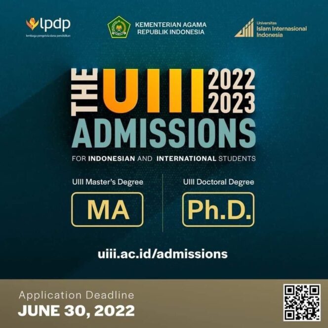 
Mau Beasiswa S2 dan S3 di UIII? Yuk, Simak Berikut Persyaratannya…