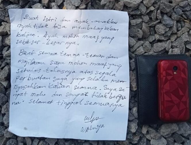 
Seorang Pria Ditemukan Gantung Diri bersama Sepucuk Surat Wasiat