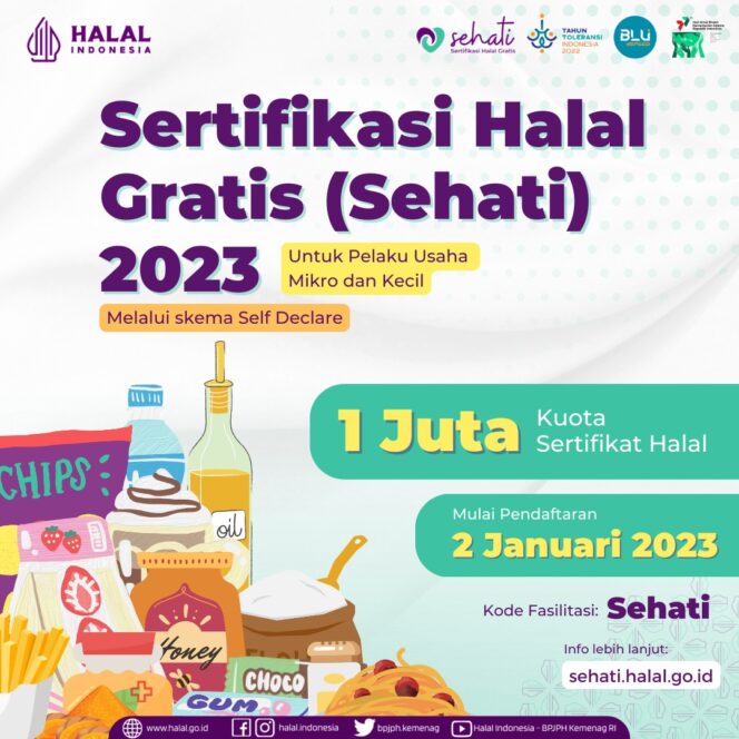 
Sertifikasi Halal Gratis Kembali Dibuka, Tersedia 1 Juta Kuota