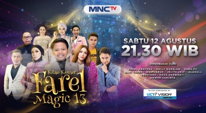 
Malam Ini, Melly Goeslaw dan Aldi Taher Siap Meramaikan Kilau Konser ‘Farel Magic 13’ di MNCTV