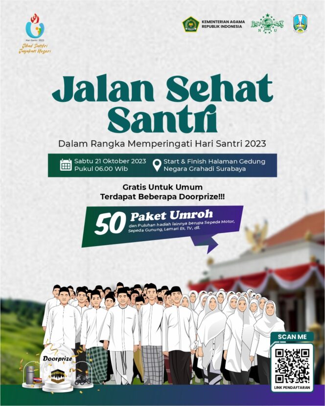 
Semarak Hari Santri Nasional 2023, Kolaborasi Travel Jatim Siapkan 50 Hadiah Umroh Gratis