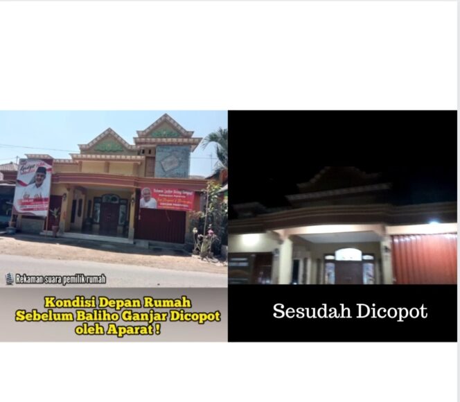 
Banner Ganjar Diturunkan, Pemilik: Aneh Banner ‘Politik’ yang Lain Kok Masih Tetap Terpasang