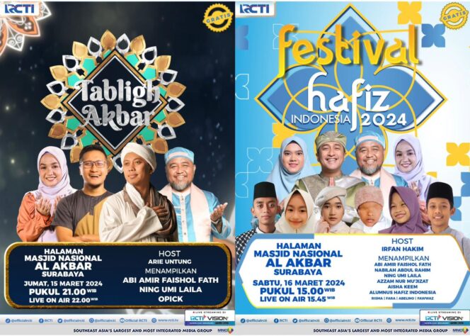 
Meraih Indahnya Kebersamaan Ramadan RCTI dengan Tabligh Akbar dan Festival Hafiz Indonesia di Surabaya