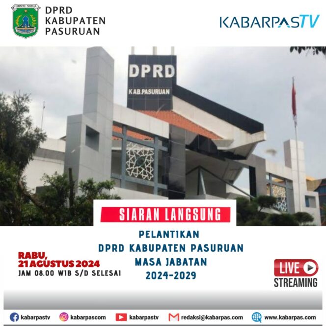 
Dulur, Jangan Lewatkan Pelantikan DPRD Kabupaten Pasuruan Masa Jabatan 2024-2029