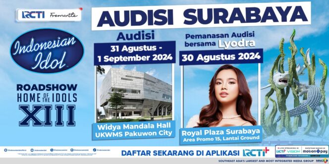 
Ayo Ikutan Audisi Indonesian Idol 2024 yang Bakal Hadir di Surabaya, Catat Ini Tanggalnya…