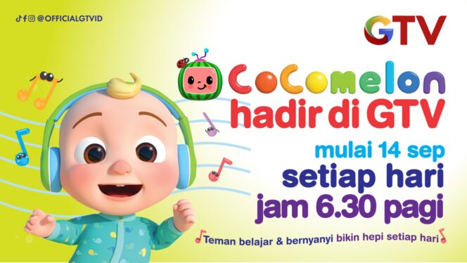 
Teman Bermain Pagi Si Kecil, Cocomelon Pertama Hadir di GTV