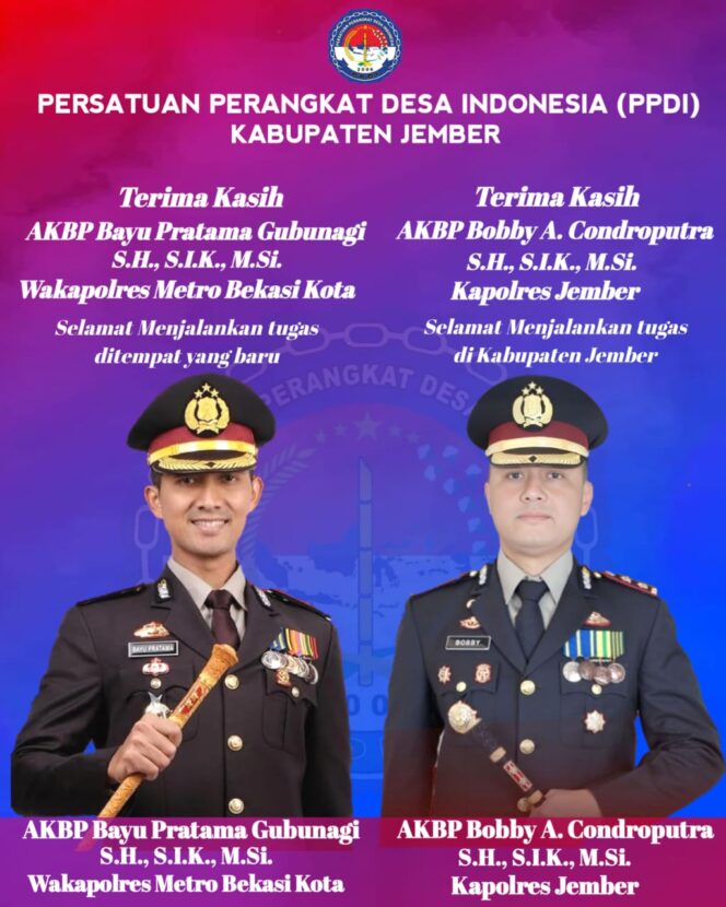 
PPDI Jember Ucapkan Selamat dan Sematkan Harapan Baru kepada Kapolres Jember