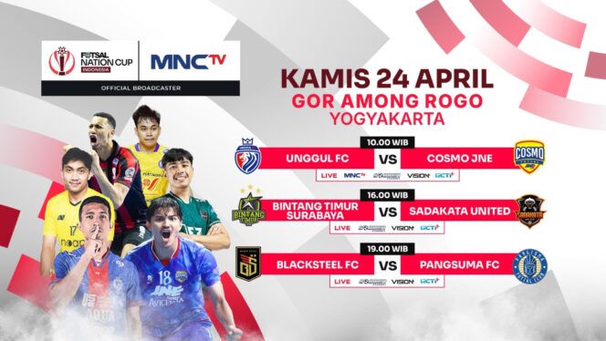 
Futsal Nation 2025 Resmi Digelar, MNCTV Tayangkan Laga Pembuka antara Unggul FC vs Cosmo JNE