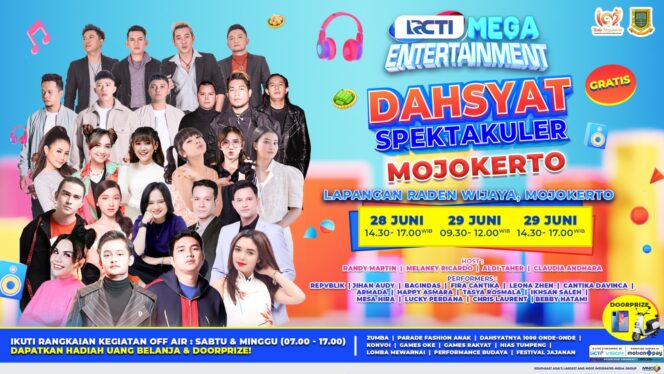 
Dahsyat Spektakuler Hadir di Mojokerto: Dua Hari Non Stop Hiburan bersama Armada hingga Cantika Davinca 