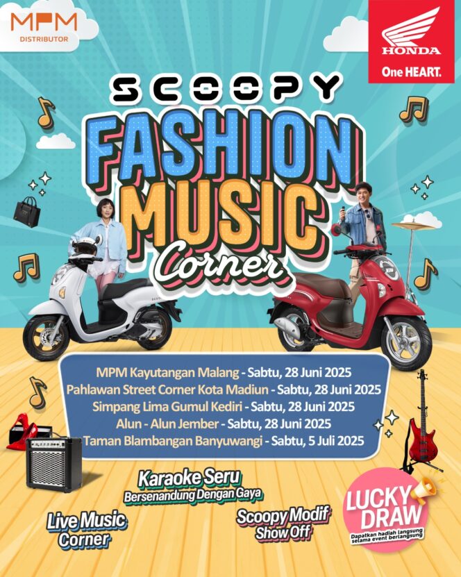 
Scoopy Fashion Music Corner Hadir di 5 Kota, Siap Ramaikan Akhir Pekan Anak Muda