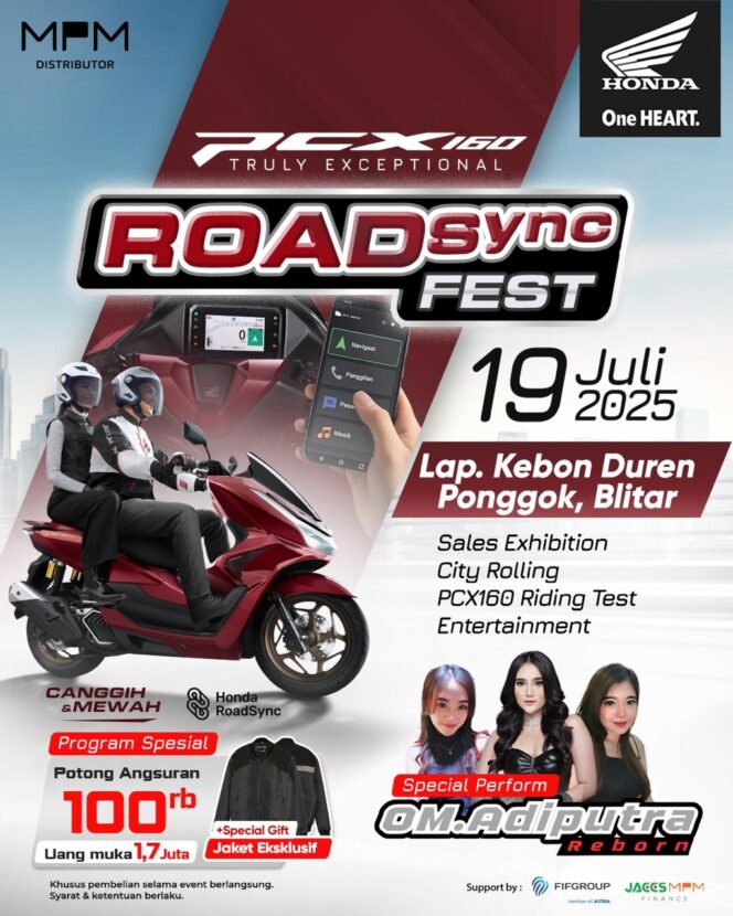 
Besok! PCX160 Roadsync Fest Siap Ramaikan Blitar, Hadirkan Hiburan Seru dan Pengalaman Berkendara Premium