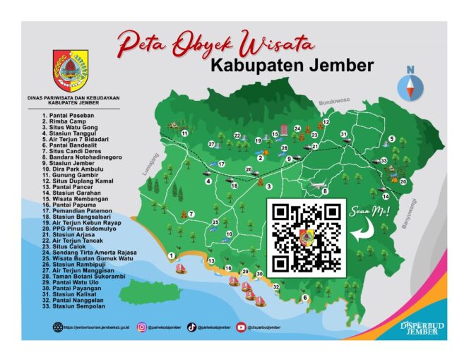 
Canggih, Peta Objek Wisata Jember Kini Dibekali Narasi dan Google Maps