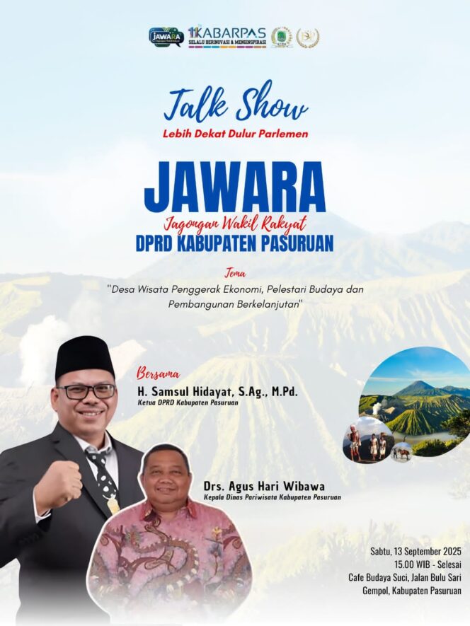 
LIVE – Talk Show JaWaRa bersama Ketua DPRD Kabupaten Pasuruan