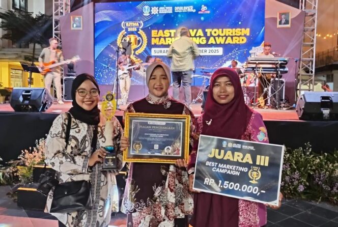 
Disparbud Jember Raih Juara 3 East Java Tourism Marketing Award 2025 Bukti Inovasi dan Komitmen Promosi Wisata Berjalan