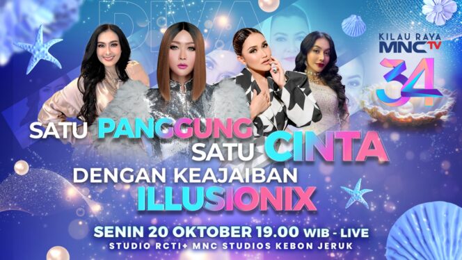 
Rayakan Hari Ulang Tahun Ke-34, MNCTV Siap Memberikan Pertunjukan Spektakuler di Kilau Raya MNCTV