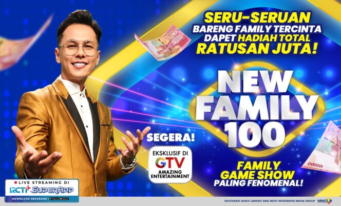 
Andhika Pratama Jadi Host Baru, Siap Pandu Family Game Show Spektakuler “New Family 100”, Segera Tayang di GTV!