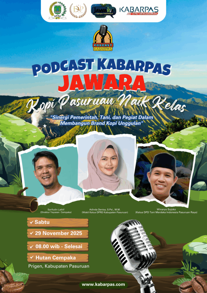 
Kabarpas Gelar Podcast JAWARA, Bahas Strategi “Kopi Pasuruan Naik Kelas”