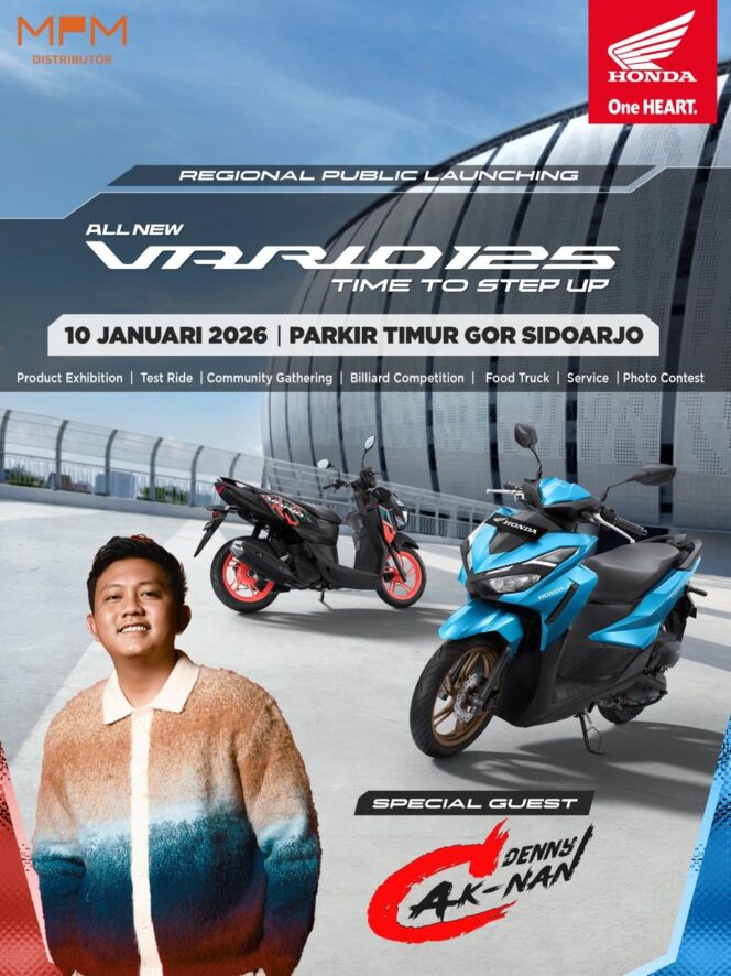 
Regional Public Launching All New Honda Vario 125 di Sidoarjo Makin Meriah Bersama Denny Caknan