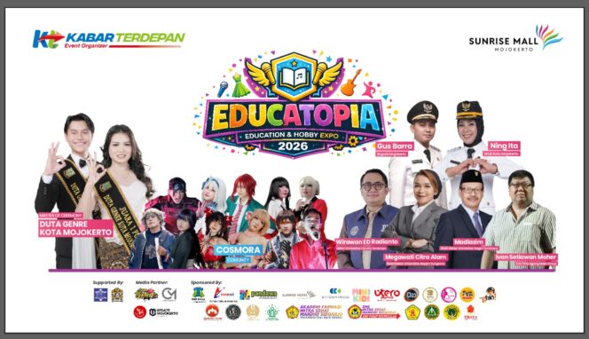 
Educatopia Expo 2026 Hadir di Mojokerto, Wadah Edukasi dan Kreativitas Generasi Muda